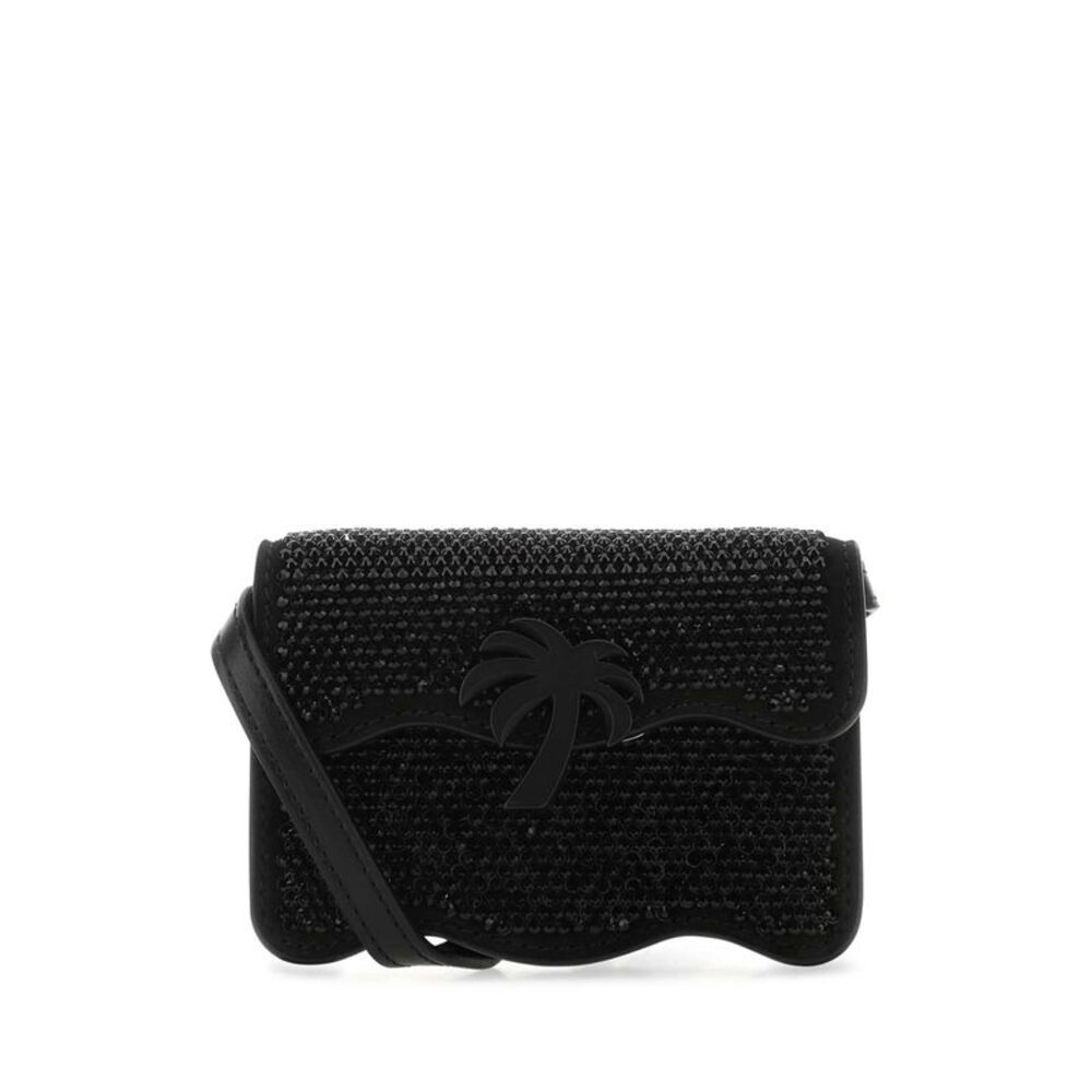 Palm Angels Women Embellished Leather Micro Palm Beach Crossbody Bag